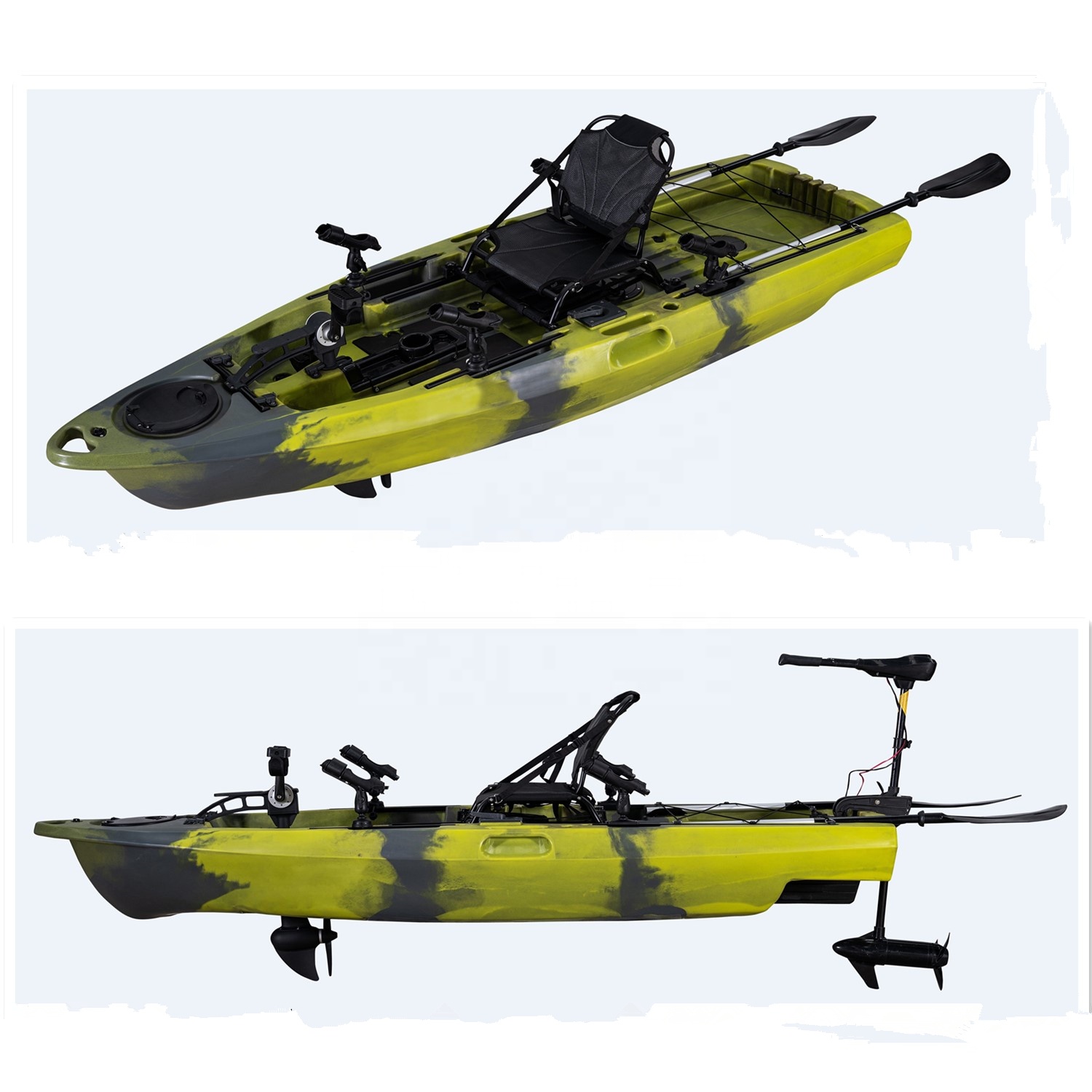 Fishing Kayak Pedal Drive - Watersport Populaire Kano/Kajak 9.5ft 1-persoons Peddelboot
