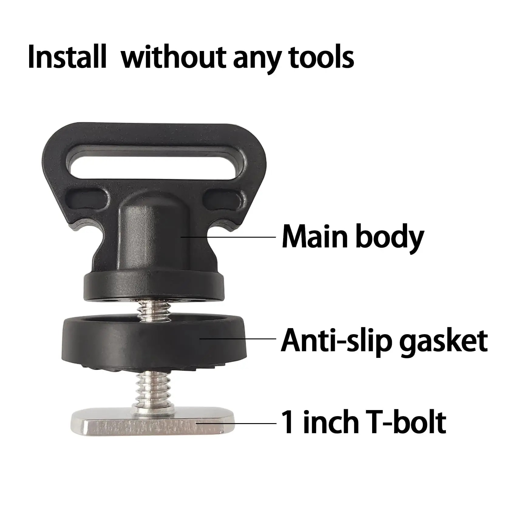 Fishing Kayak Cart - Kajak Track Tie Down Anker Mount